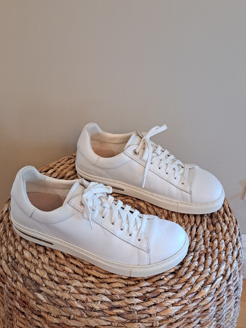 Birkenstock Unisex Bend Low Comfort/Athleisure White Leather Sneakers W9/M7/EU40